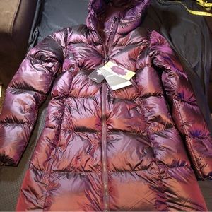 New Eddie Bauer Women's Luna Peak Down Parka Deep Eggplant Size Small